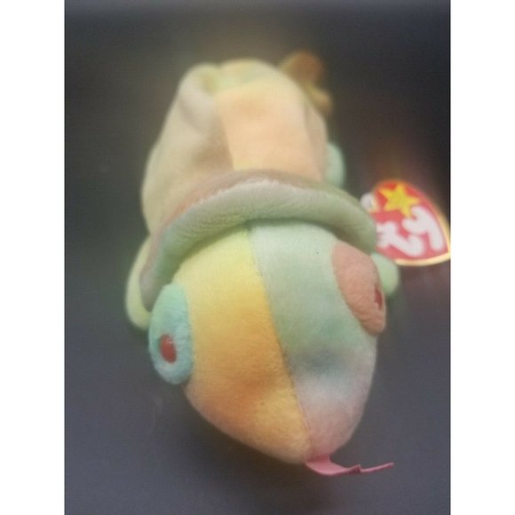  BEANIE BABY RAINBOW the Chameleon 1997 will come w/hang tag protector - Picture 3 of 8